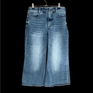 NYDJ Jeans Womens High Rise‎ Wide Leg Capri Medium Wash Size 6